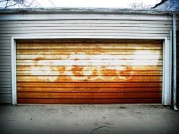 What is causing rust on my garage door?