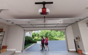 Garage door and garage door opener